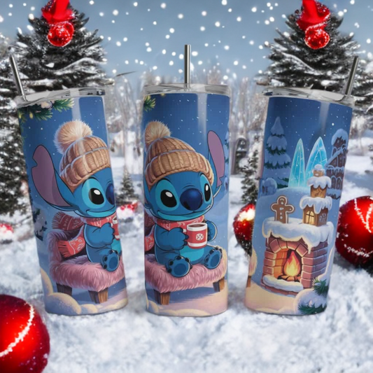 Stitch Christmas 20oz Tumbler – Holiday Disney Drinkware
