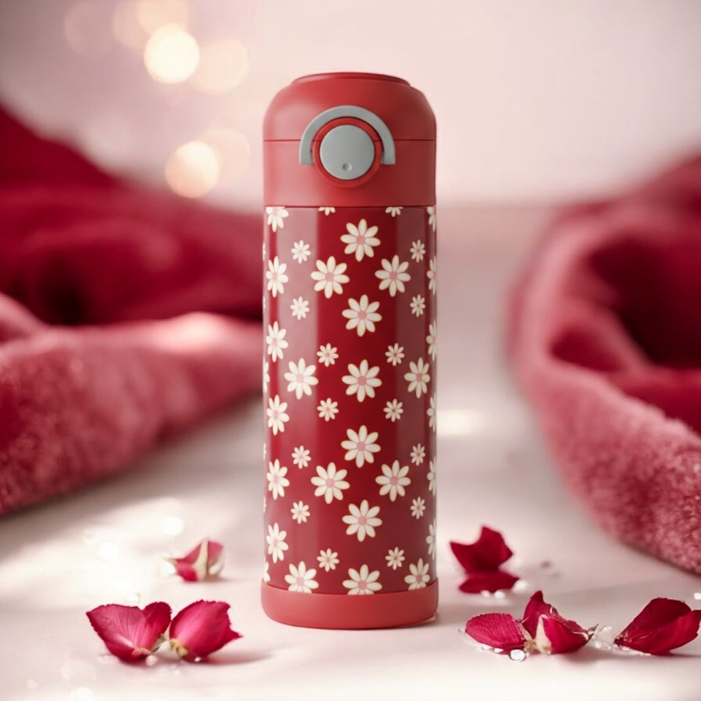 Red Daisy Valentine Kids Tumbler