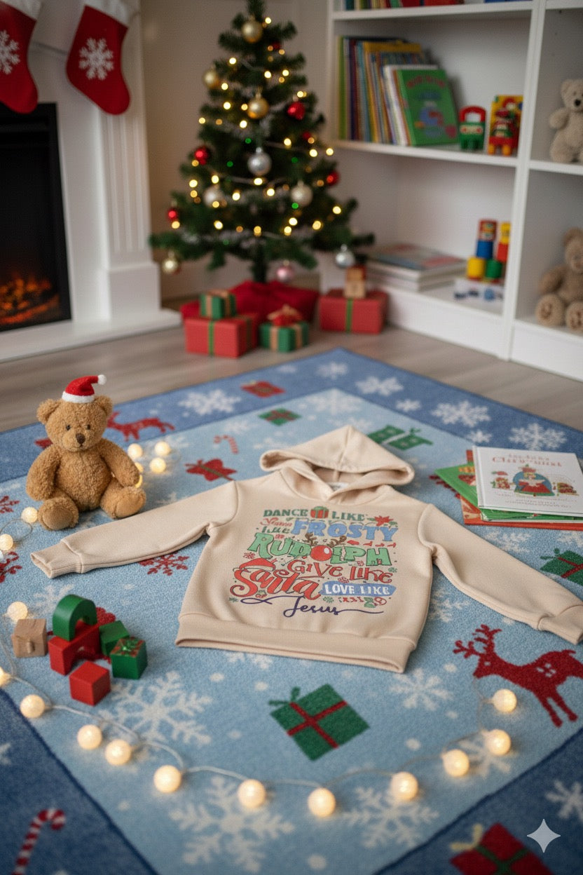 Dance Like Frosty, Shine Like Rudolph Kids Hoodie – Christmas Holiday Hoodie