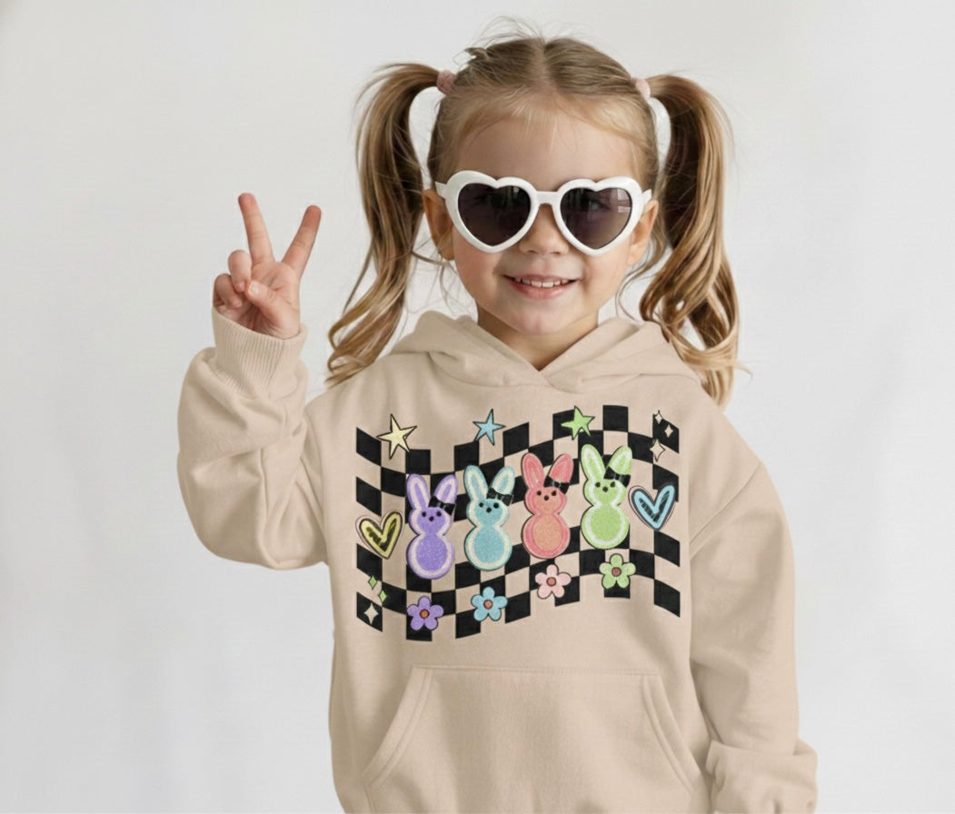 Checkered Easter Toddler Hoodie