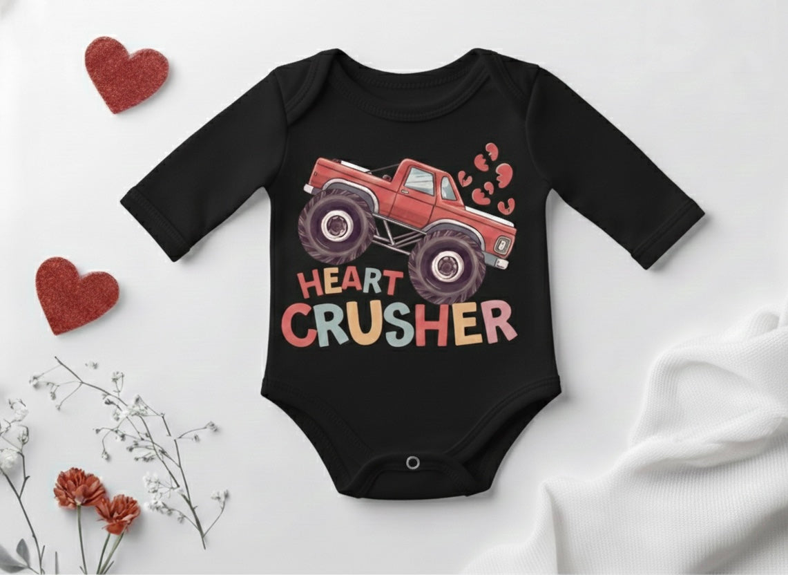Heart Crusher Valentine’s Baby Onesie