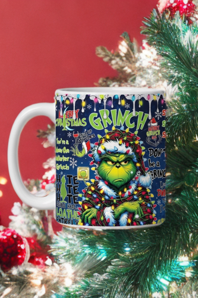 Grinch 11oz Coffee Mug – Holiday Ceramic Mug