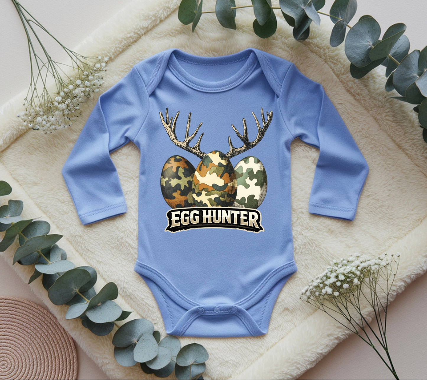Egg Hunter Baby Easter Onesie