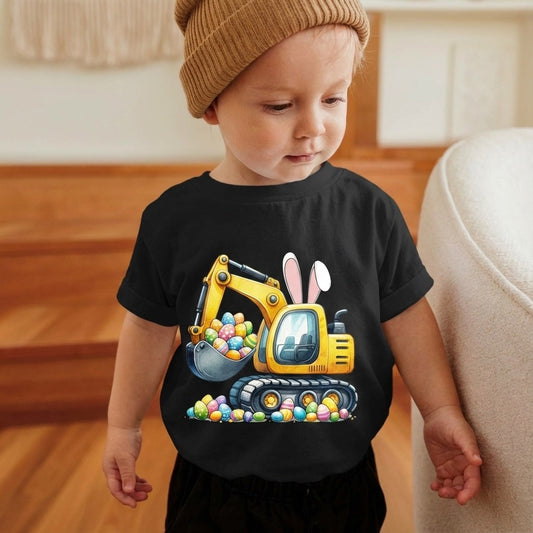 Easter Excavator Toddler Shirt – Construction Easter Tee