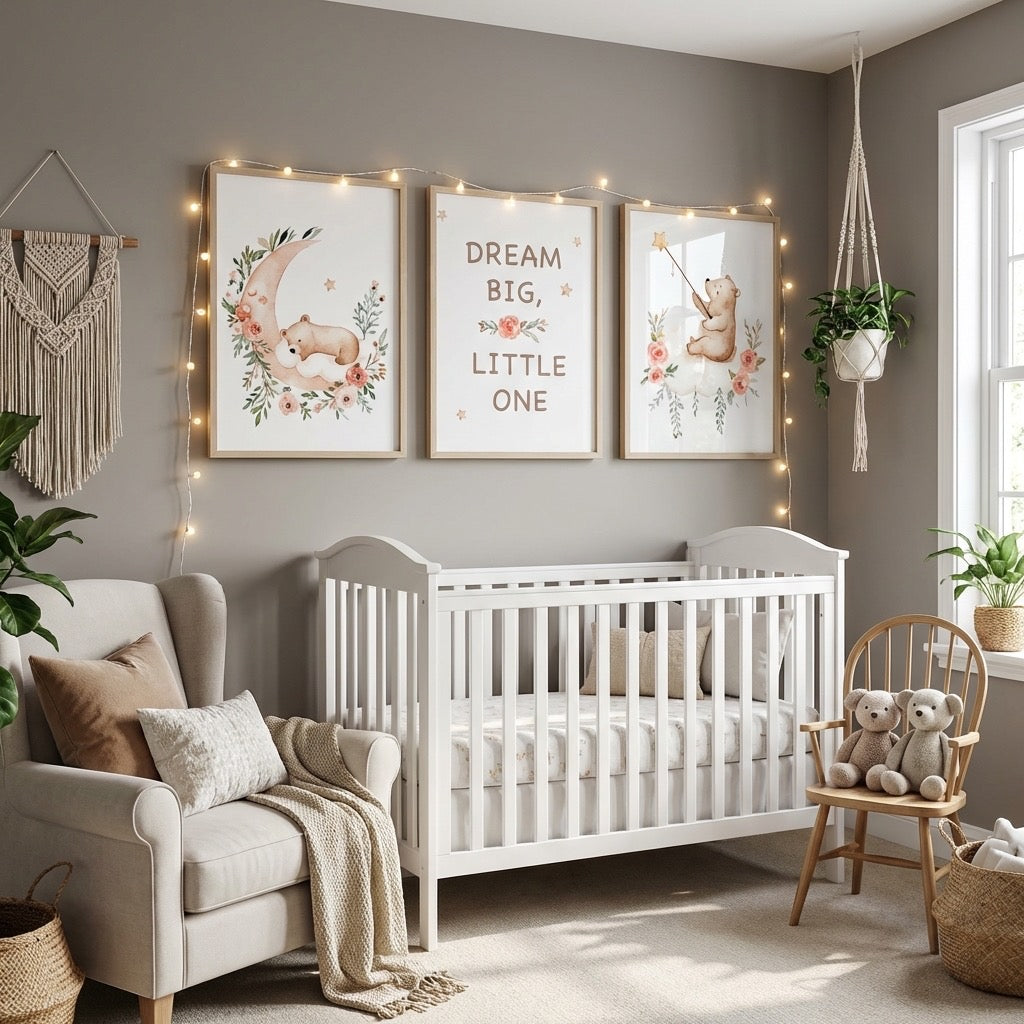 Dream Big Little One Room Décor Set (3 – 8x10 Prints)