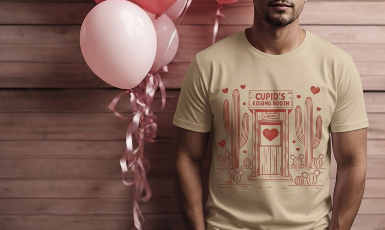 Cupid’s Kissing Booth Men’s T-Shirt