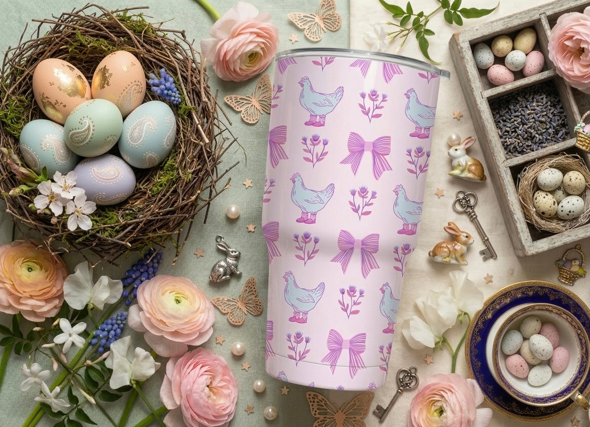 Chicken Coquette Easter 40oz Tumbler
