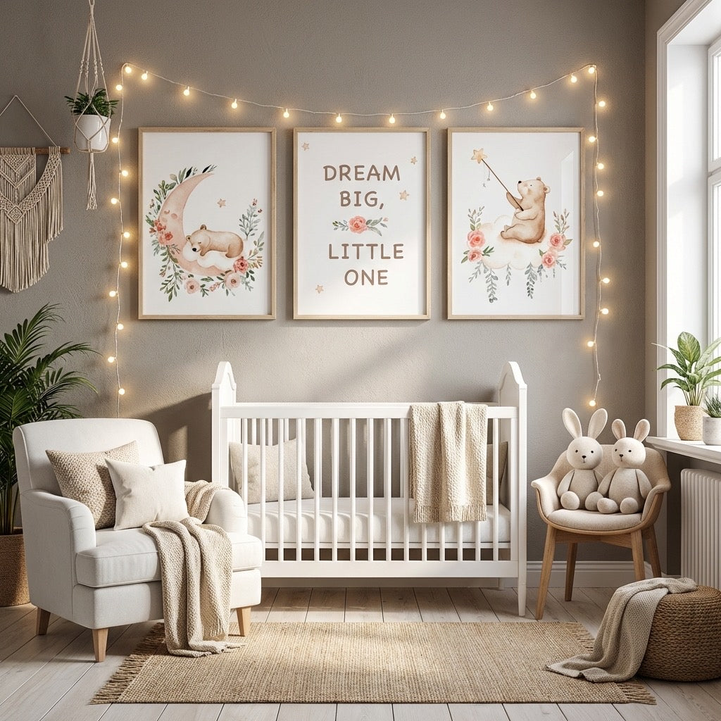 Dream Big Little One Room Décor Set (3 – 8x10 Prints)