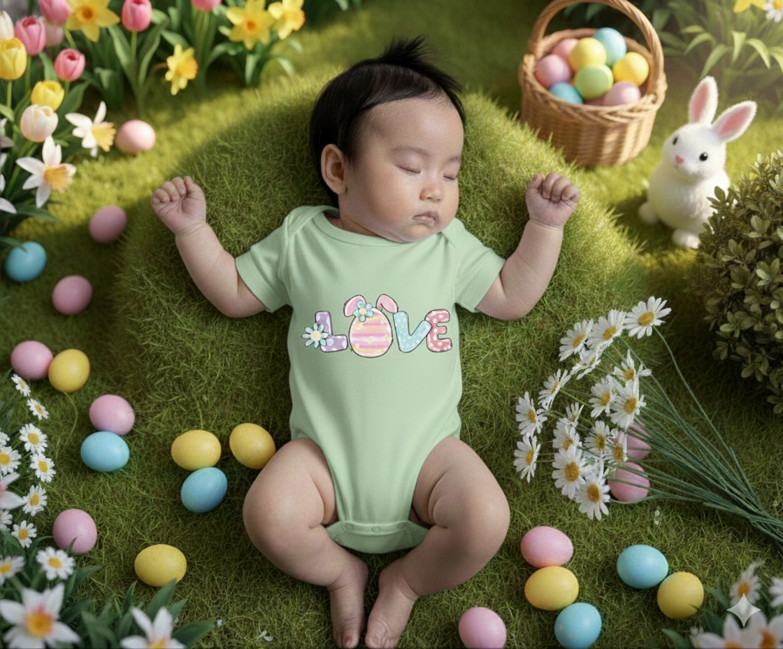 Love. Easter Baby Onesie