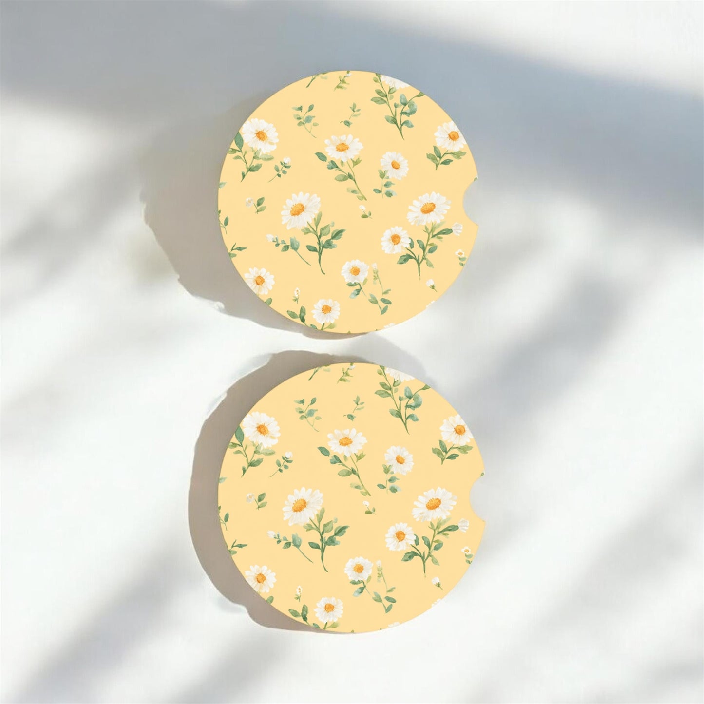 Daisy Car Coasters – 2 Pack