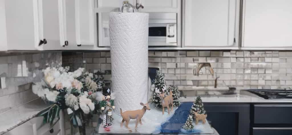 Christmas Paper Towel Holder – Holiday Kitchen Accessory