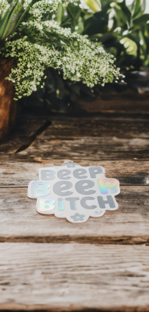 Beep Beep Bitch Car Decal – Funny Sassy Vinyl Sticker