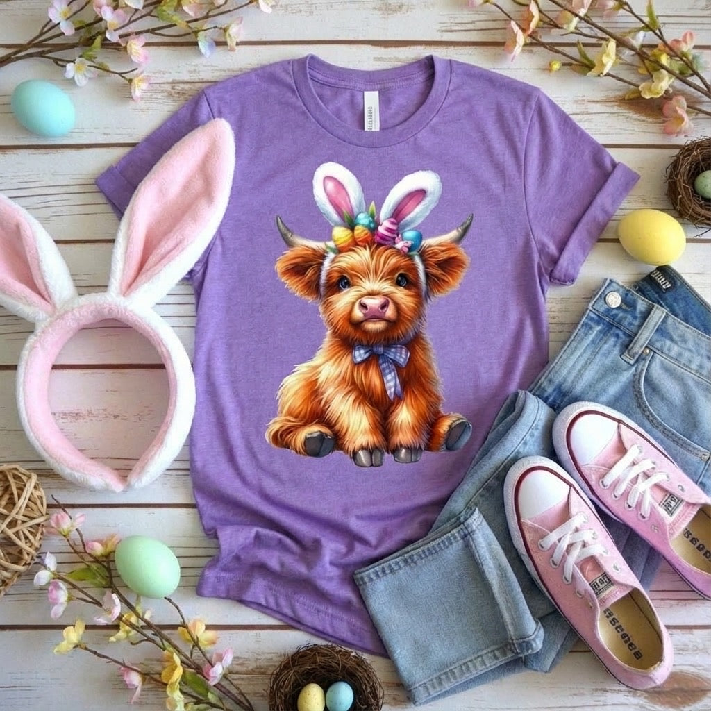 Highland Easter Cow T-Shirt – Easter Cow Graphic Tee