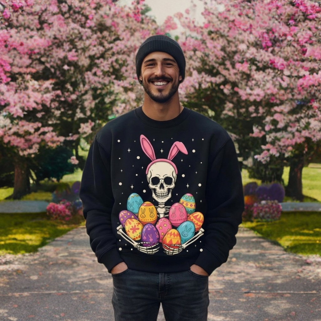 Skeleton Easter Crewneck – Alternative Easter Sweatshirt