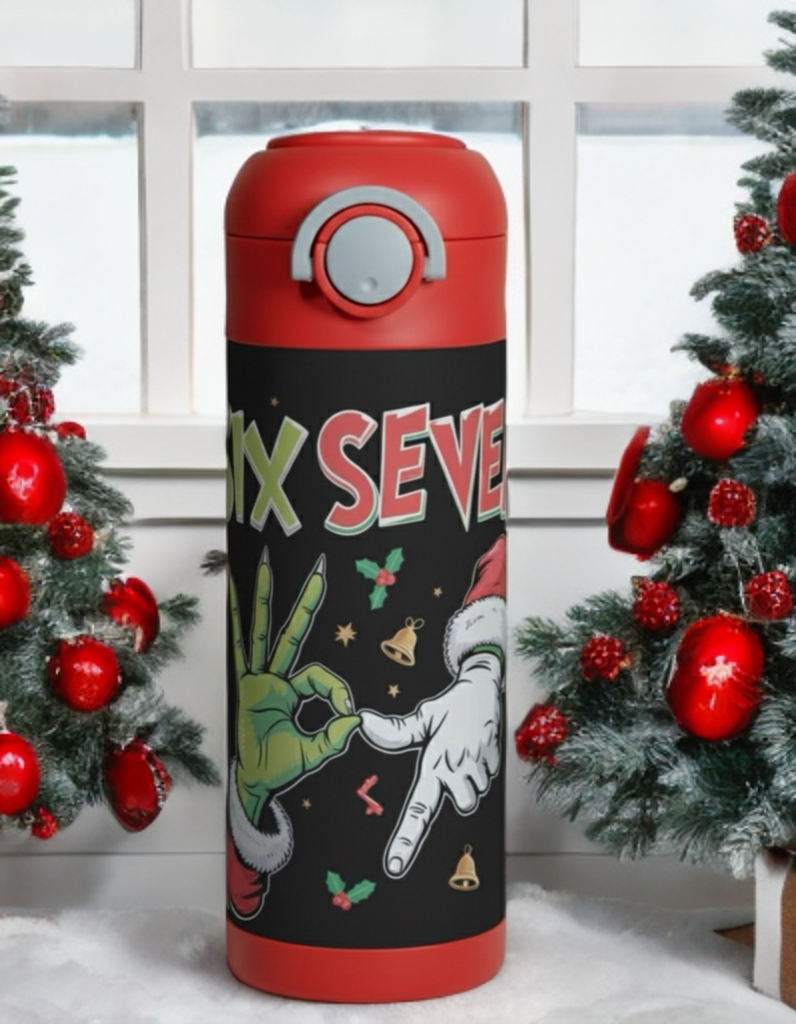 67 Grinch Santa Kids Tumbler – Fun Holiday Cup for Little Whos