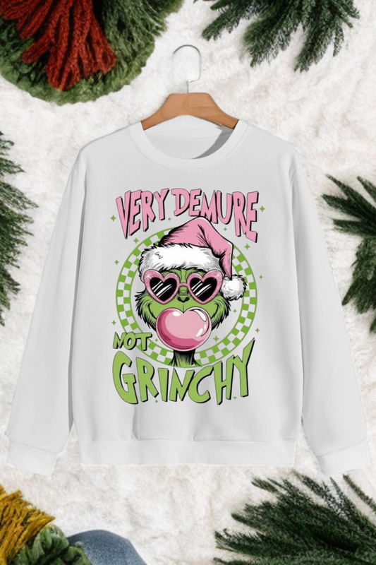 Very Demure, Not Grinchy Crewneck – Christmas Sweatshirt