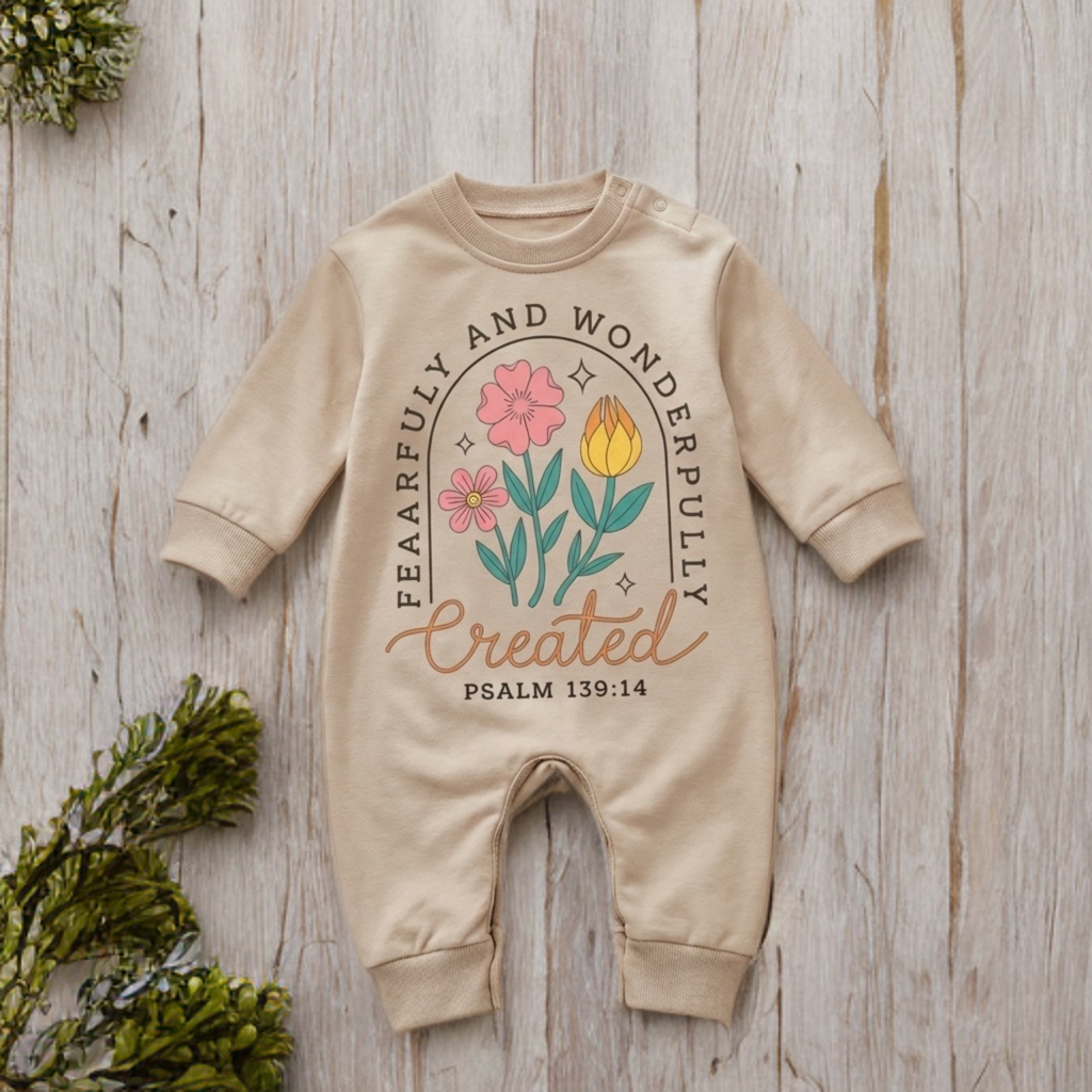 Fearfully and Wonderfully Created Baby Onesie – Psalm 139:14