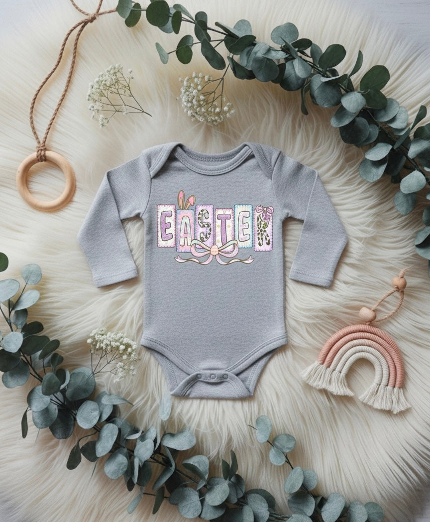 Coquette Easter Long Sleeve Onesie