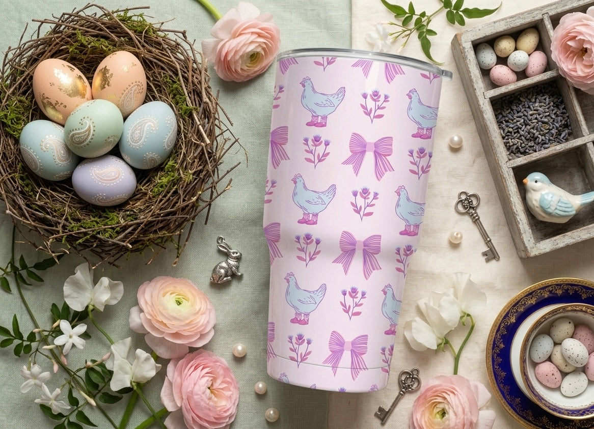Chicken Coquette Easter 40oz Tumbler