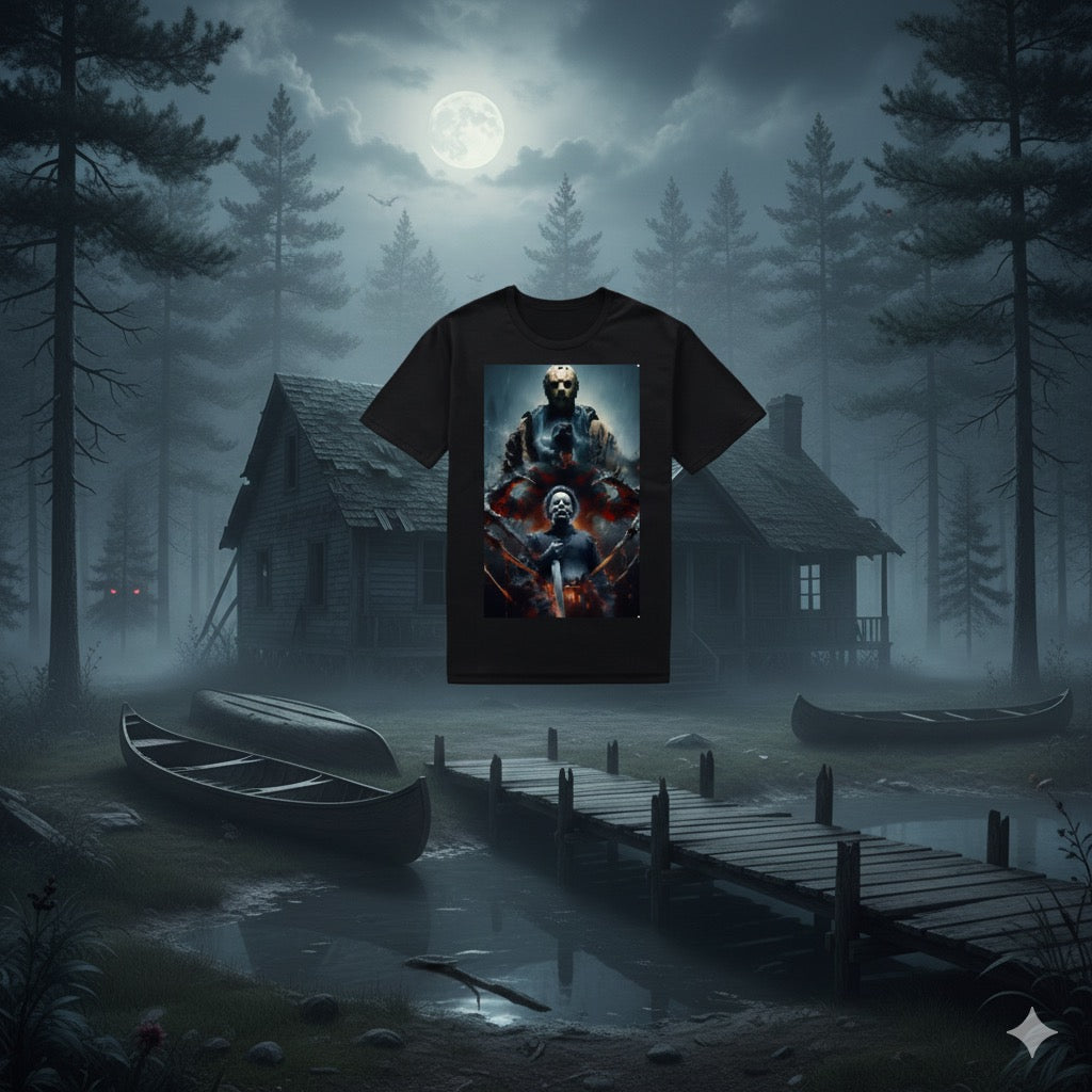 Michael Myers & Jason Horror Tee – Slasher Legends Graphic Shirt