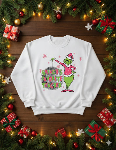 Grinch’s Favorite Teacher Sweatshirt – Christmas Teacher Crewneck