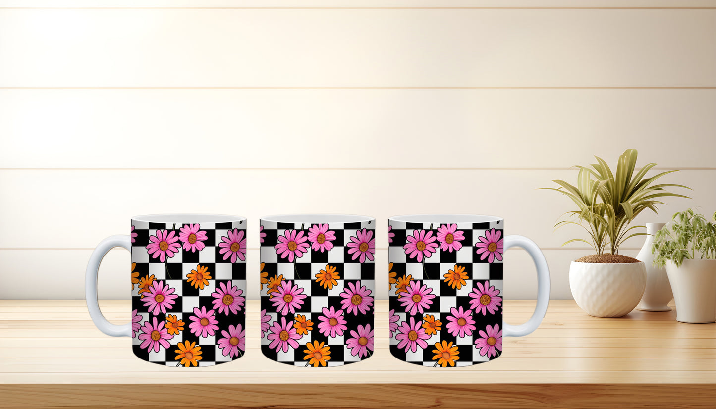 Floral Coffee Cup – 11oz