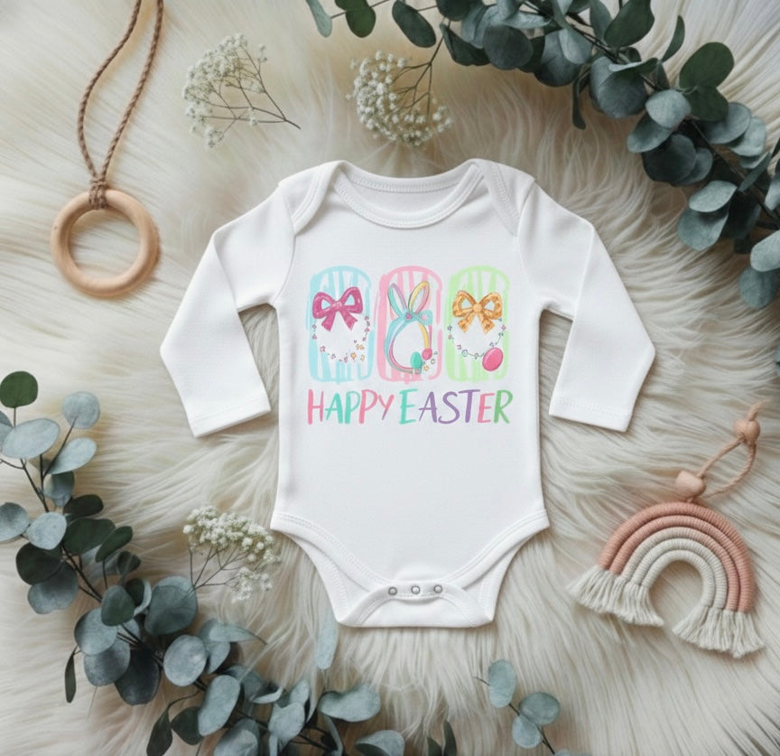 Happy Easter Long Sleeve Onesie