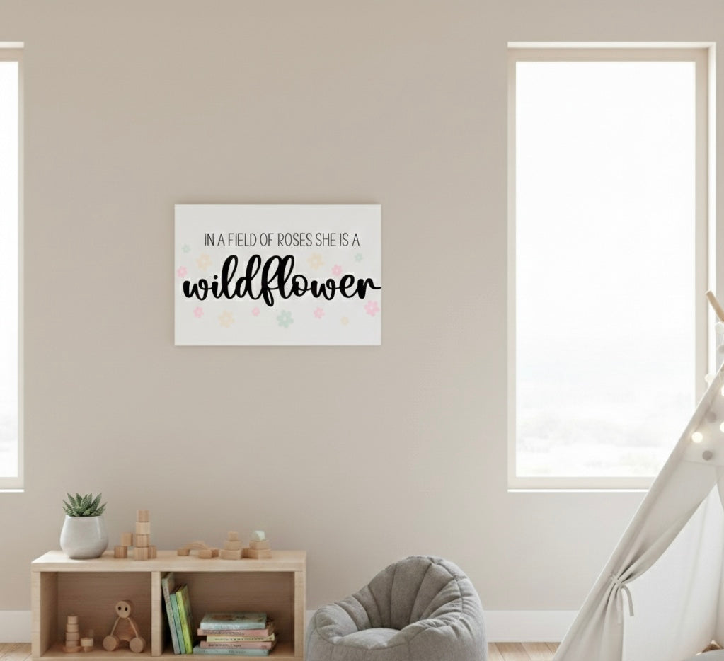 In a Field of Roses She’s a Wildflower – Wall Decor