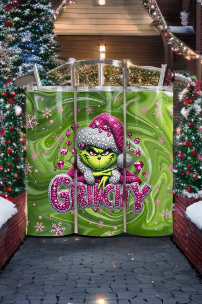 Grinchy 20oz Tumbler – Funny Christmas Drinkware