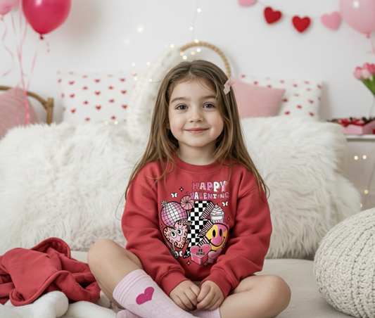 Happy Valentine’s Girls Crewneck