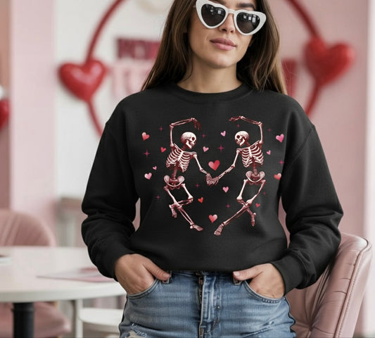 Skeleton Valentine’s Crewneck