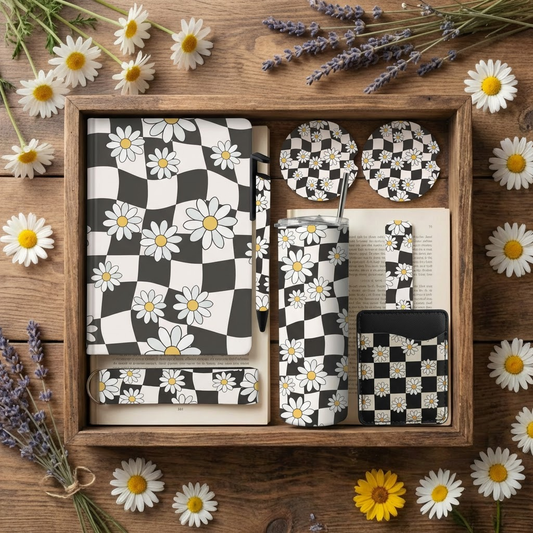 Checkered Daisy Medium Gift Set