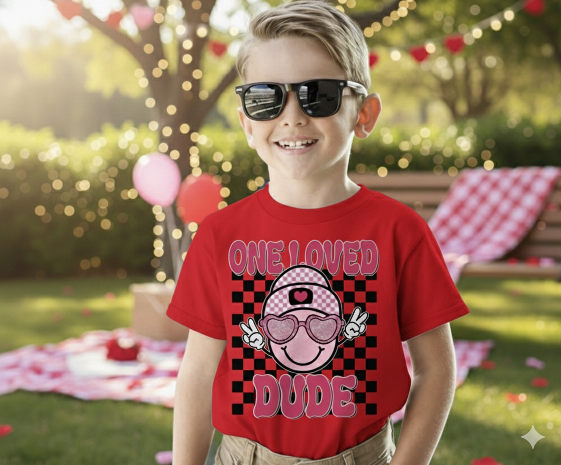 One Loved Dude Boys Valentine’s T-Shirt