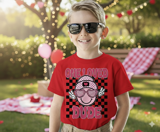 One Loved Dude Boys Valentine’s T-Shirt