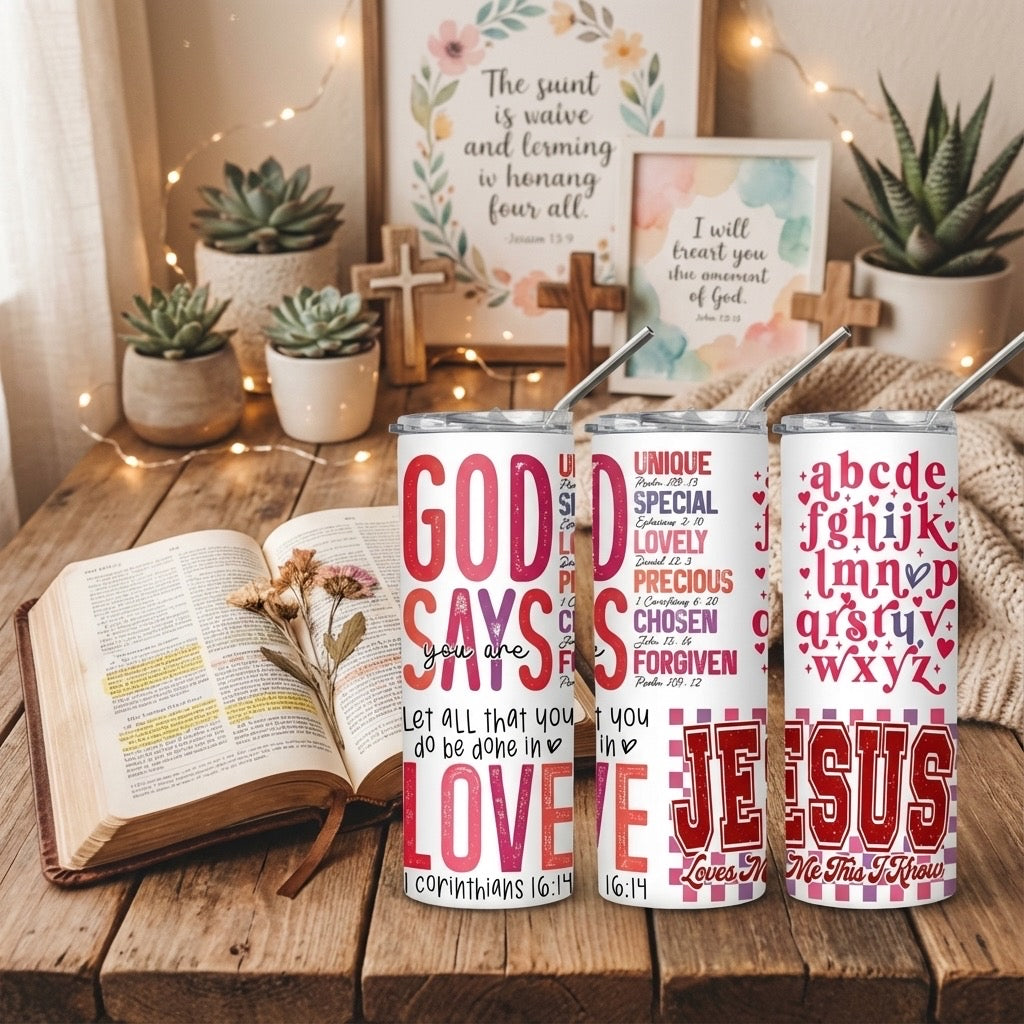 God Says You Are – 20oz Inspirational Faith Tumbler
