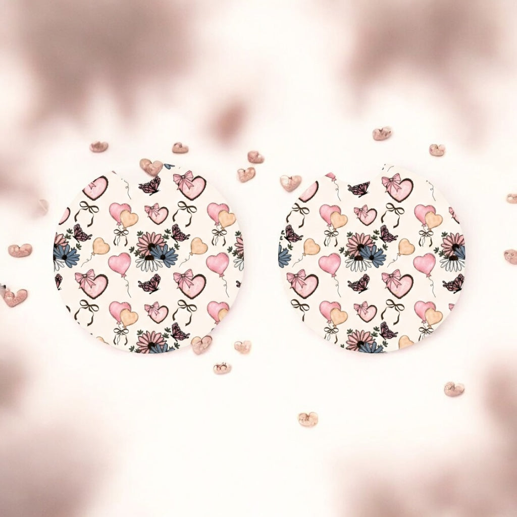 Coquette Valentine Car Coasters