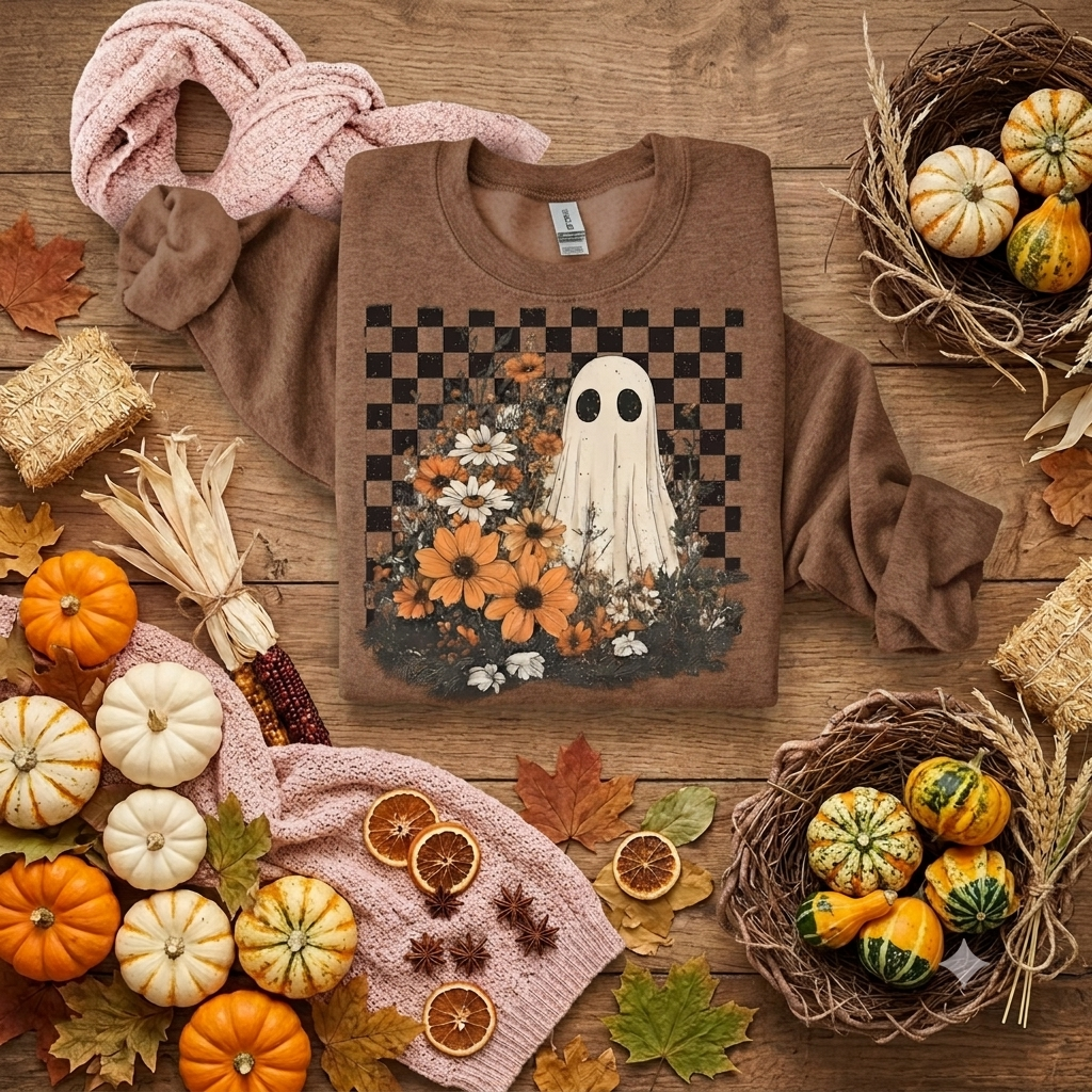 Floral Ghost Crewneck