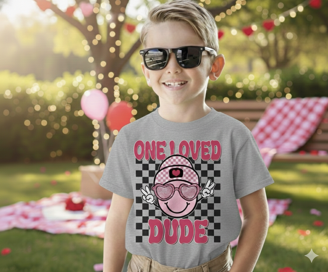One Loved Dude Boys Valentine’s T-Shirt