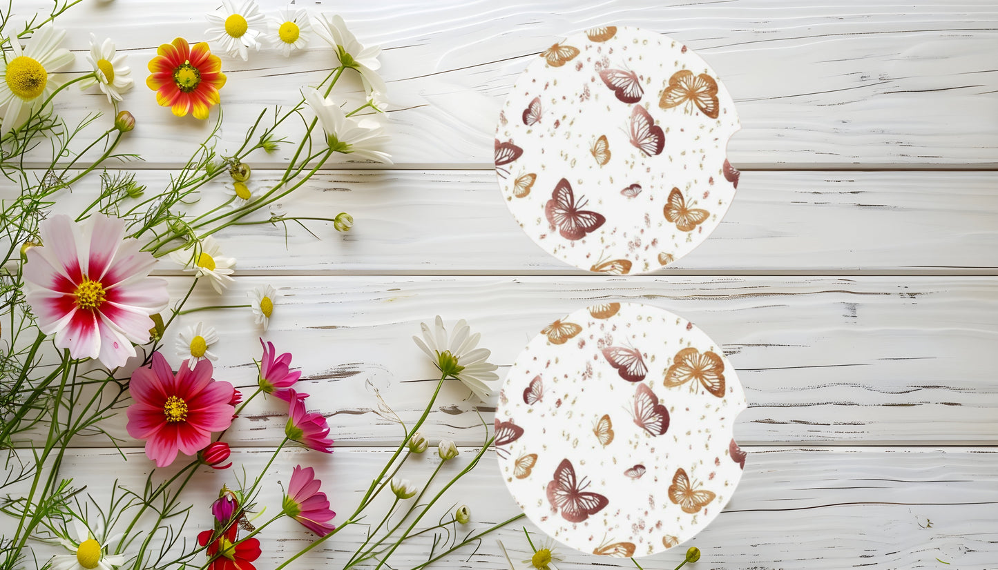 Butterfly Car Coasters – 2 Pack