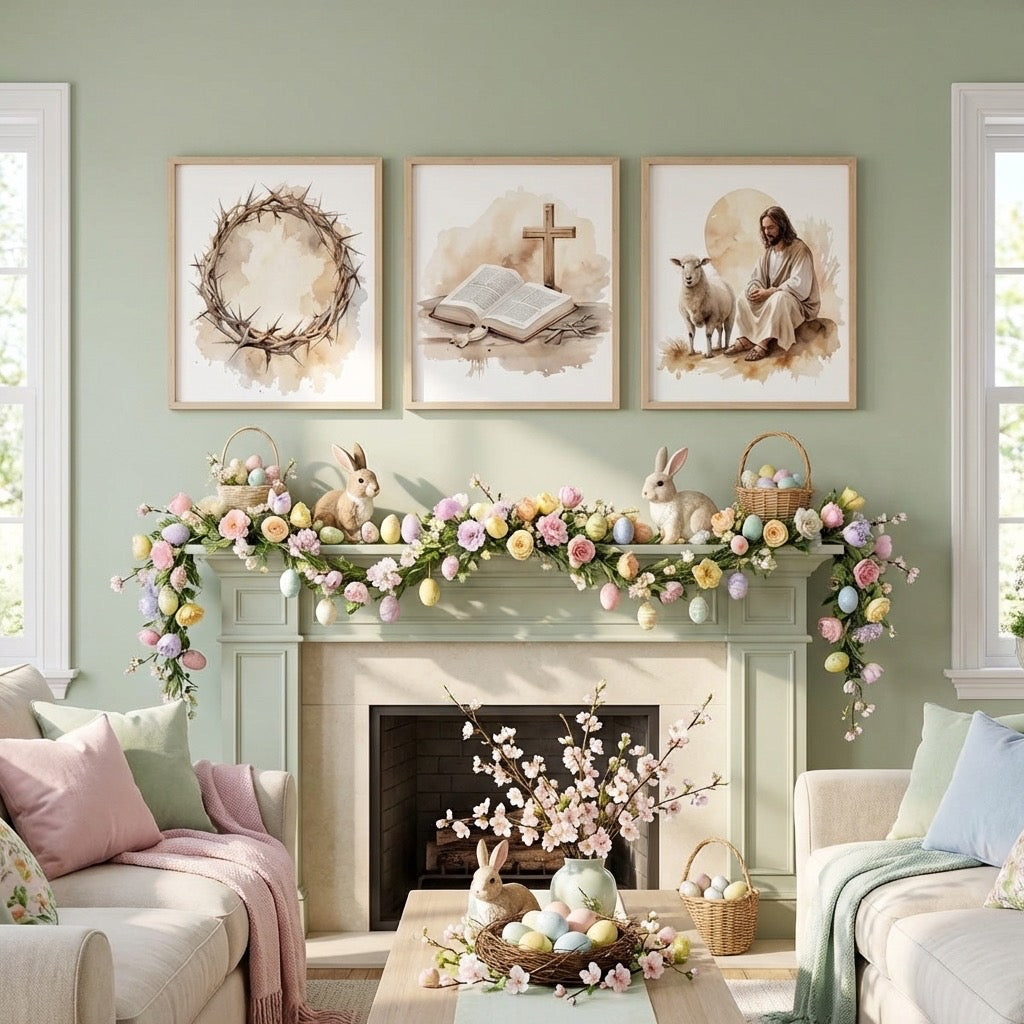 Easter Faith-Based Home Decor Set (3 – 8x10 Prints)