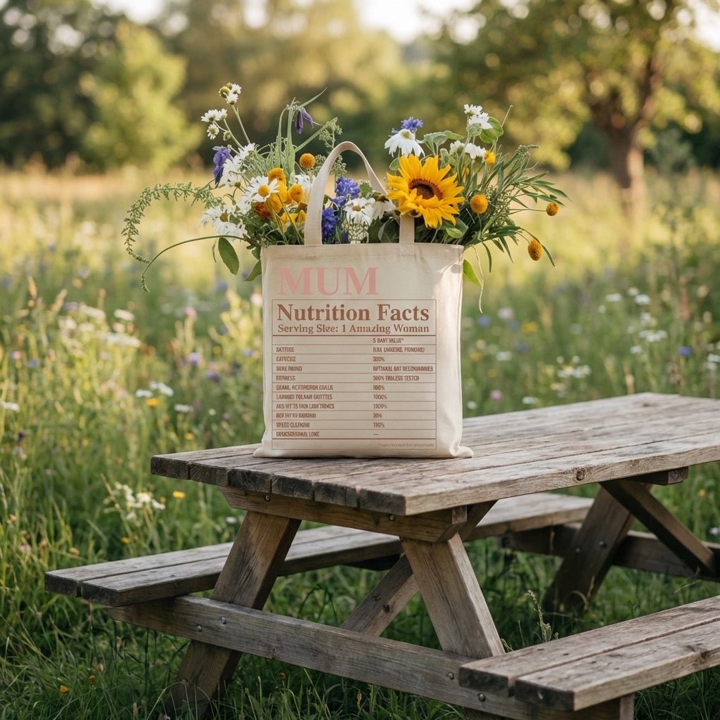 Mum Nutrition Facts Tote Bag