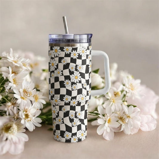 Daisy Checkered 30oz Tumbler