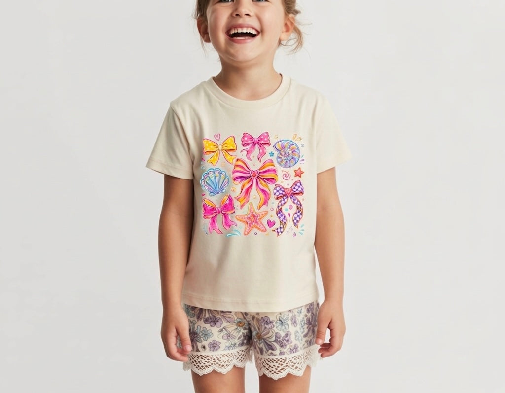 Coquette Seashell Girls T-Shirt
