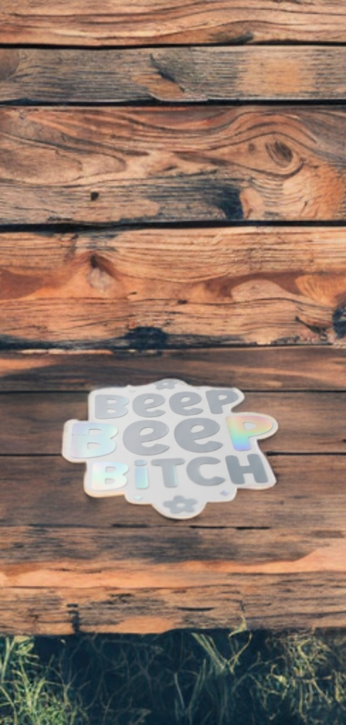 Beep Beep Bitch Car Decal – Funny Sassy Vinyl Sticker