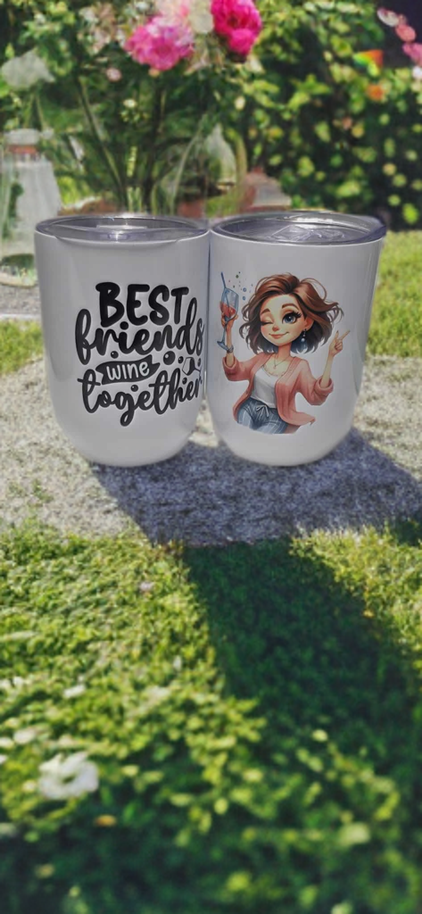Best Friends Wine Together – Wine Tumbler