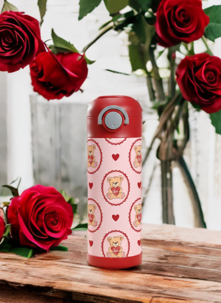 Valentine Teddy Bear Kids Tumbler