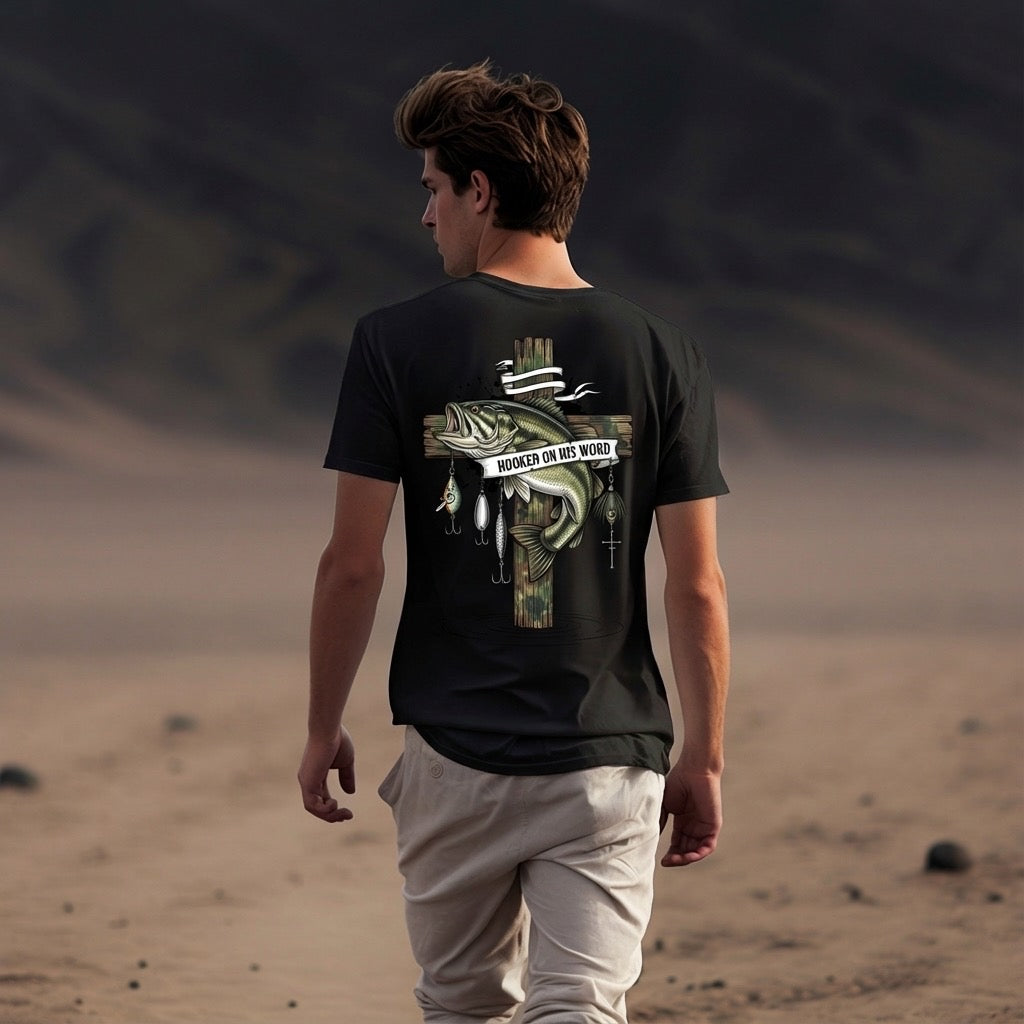 Hooked on His Word T-Shirt – Faith-Based Christian Tee