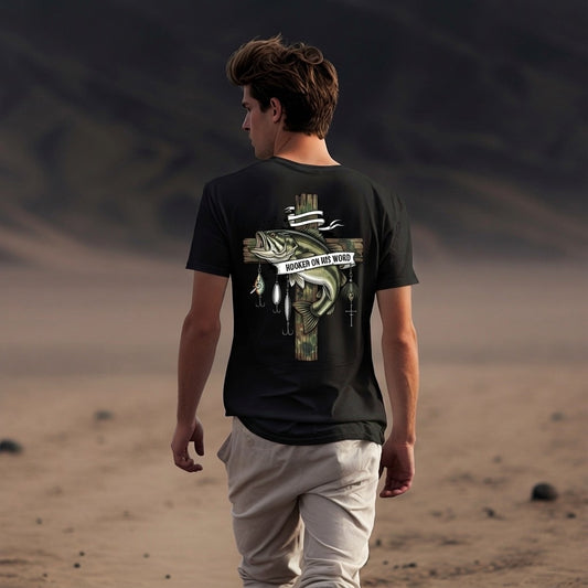 Hooked on His Word T-Shirt – Faith-Based Christian Tee
