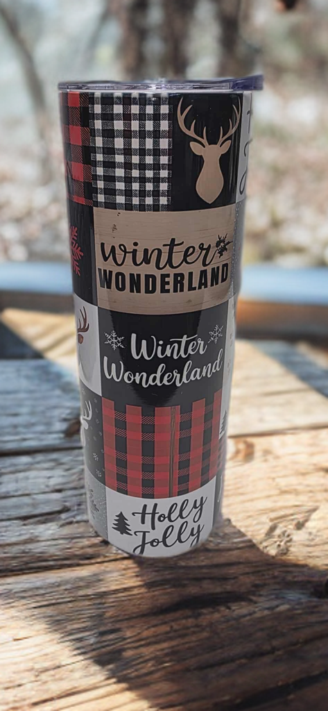 Holly Jolly 20oz Tumbler- Festive design
