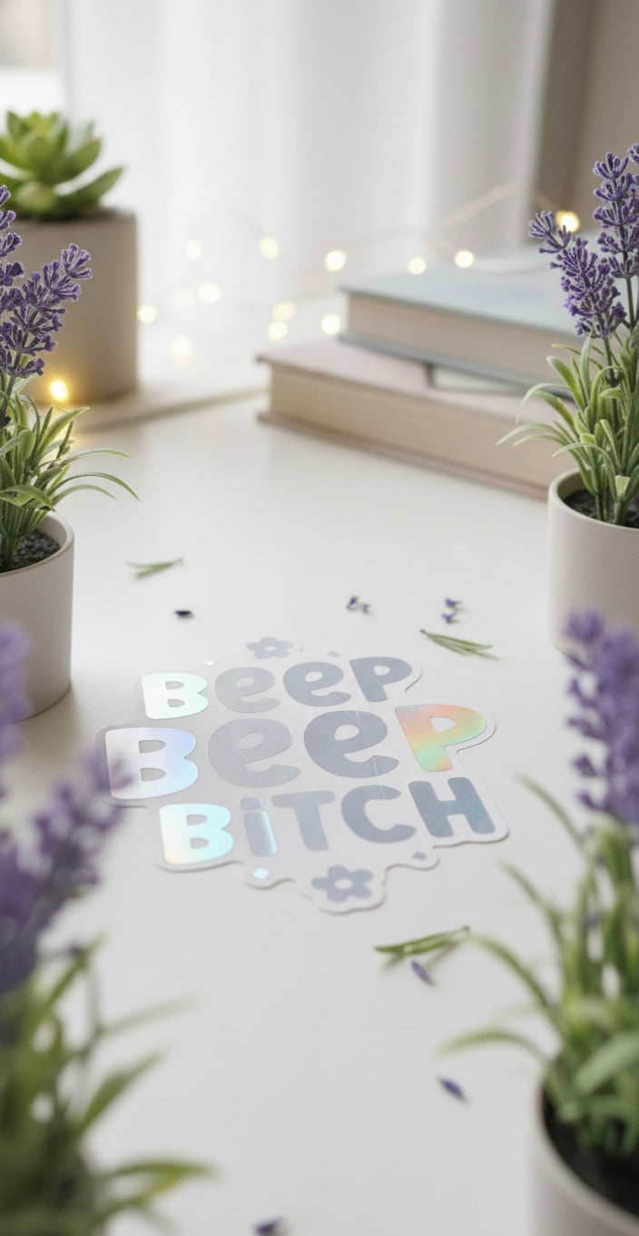 Beep Beep Bitch Car Decal – Funny Sassy Vinyl Sticker